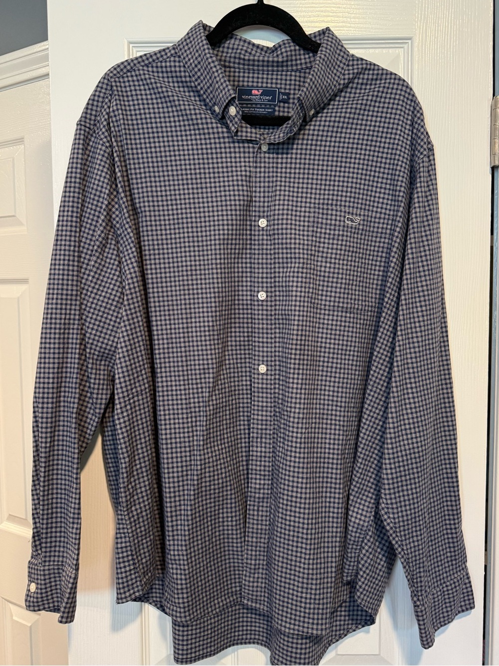 EUC Vineyard Vines Men's Blue Check Button-Down Shirt